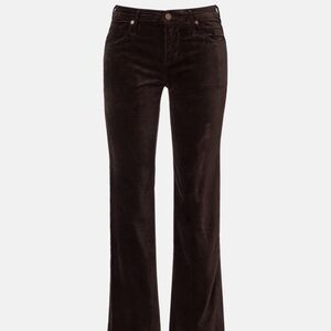7 for All Mankind Calie Straight mid-rise cotton-blend velvet straight pants